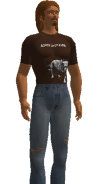 Avatar wearing torn jeans