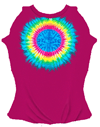 red sun tie dye shirt